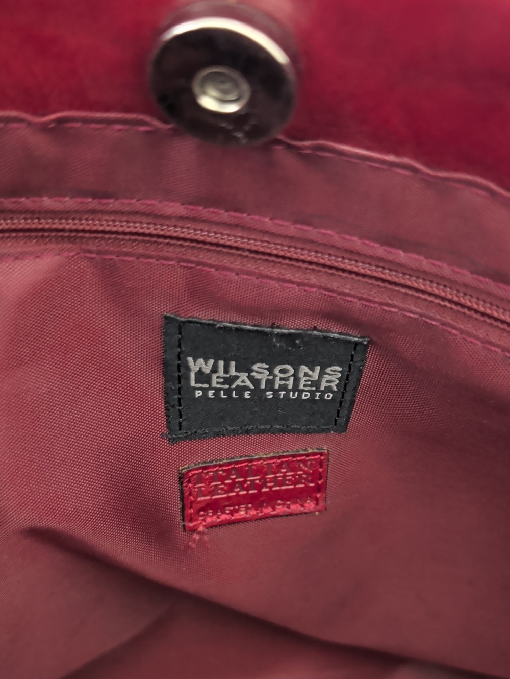 Vintage Wilsons Leather Woven Red Shoulder Bag - Picture 9 of 12